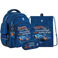 Набір Kite рюкзак + пенал + сумка для взуття SET_HW24-763S Hot Wheels