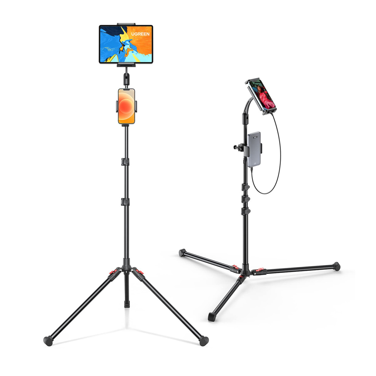 Штатив тринога для планшета та телефона UGREEN 2in1 Tablet and Phone Tripod Stand (чорний) LP585, фото 1