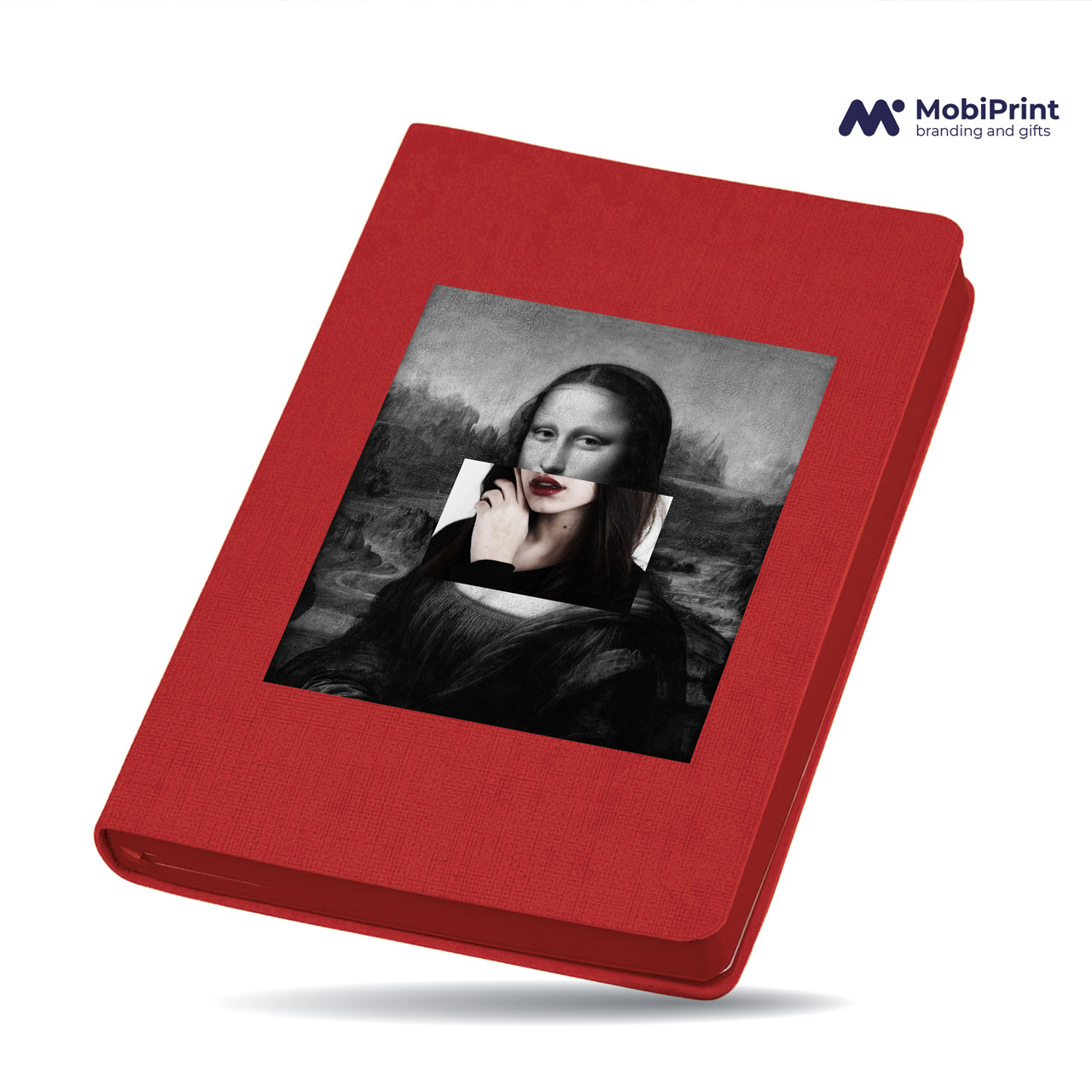 Блокнот, записник А5 Мона Ліза Джоконда Ренесанс (Renaissance Mona Lisa La Gioconda) Червоний