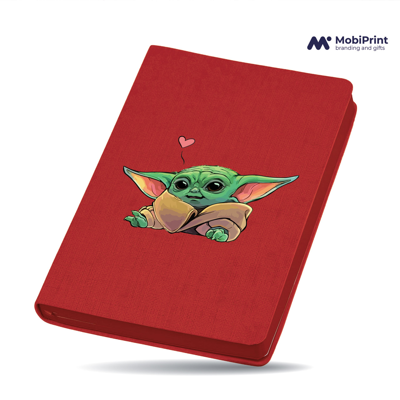 Блокнот, записник А5 Грогу Йода лайк (Grogu Baby Yoda) Червоний, фото 1