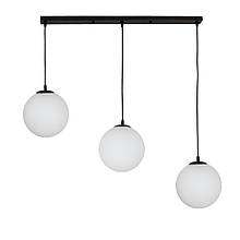 Підвісний світильник 756glass200F-3 BK+WH (700)