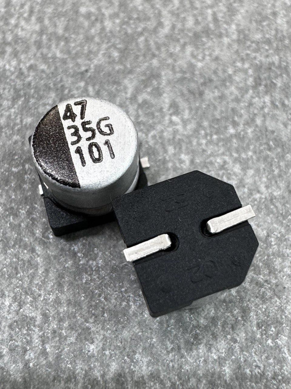 Конденсатор електролітичний 47uf 35V,105C, (6x5)