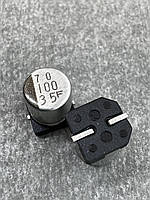 Конденсатор электролитический 100uf 35V,105C, (6x7)