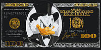 Картина по номерам Скрудж Макдак. Доллар чёрный. С красками металлик(золотые) 40*80 см Оригами LW 3287