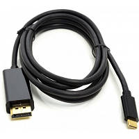 Кабель мультимедийный USB Type-C 3.1 Thunderbolt 3 M to DisplayPort M 1.8m 4K PowerPlant CA911844 DAS
