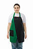 Фартух з нагрудником “Діагональ” унісекс, габардиновий, чорно-темно зелений, для студентів та персоналу сфери обслуговування, фото 9