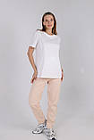 Повсякденна футболка для вагітних та годування 2334 1725 молочна, фото 2
