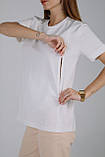 Повсякденна футболка для вагітних та годування 2334 1725 молочна, фото 3