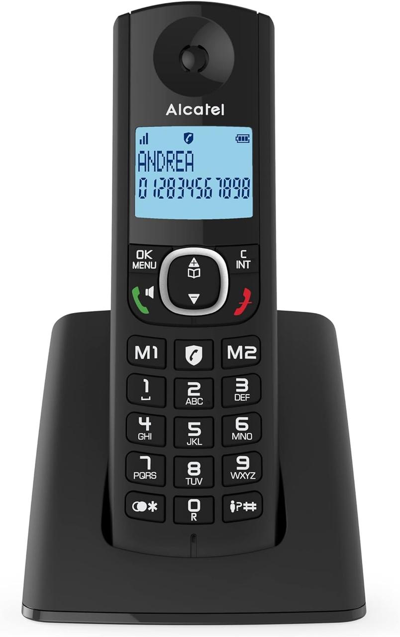 Бездротовий стаціонарний телефон Alcatel F530 з функцією блокування дзвінків (сток, російська мова)