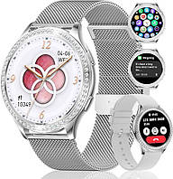 Стильные женские Smart часы Smart Watch AK53 Водонепроницаемые умные часы серебристый цвет