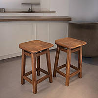 Табурет Лаундж напівбарний з масиву дерева Вільха для Кав'ярні або на Балкон 58 см