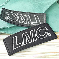 Нашивка - аплікація клейова "LMC" чорна