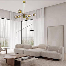 Люстра золота з кавових куль на 6 ламп (52-6033-6 GD+BR), фото 5