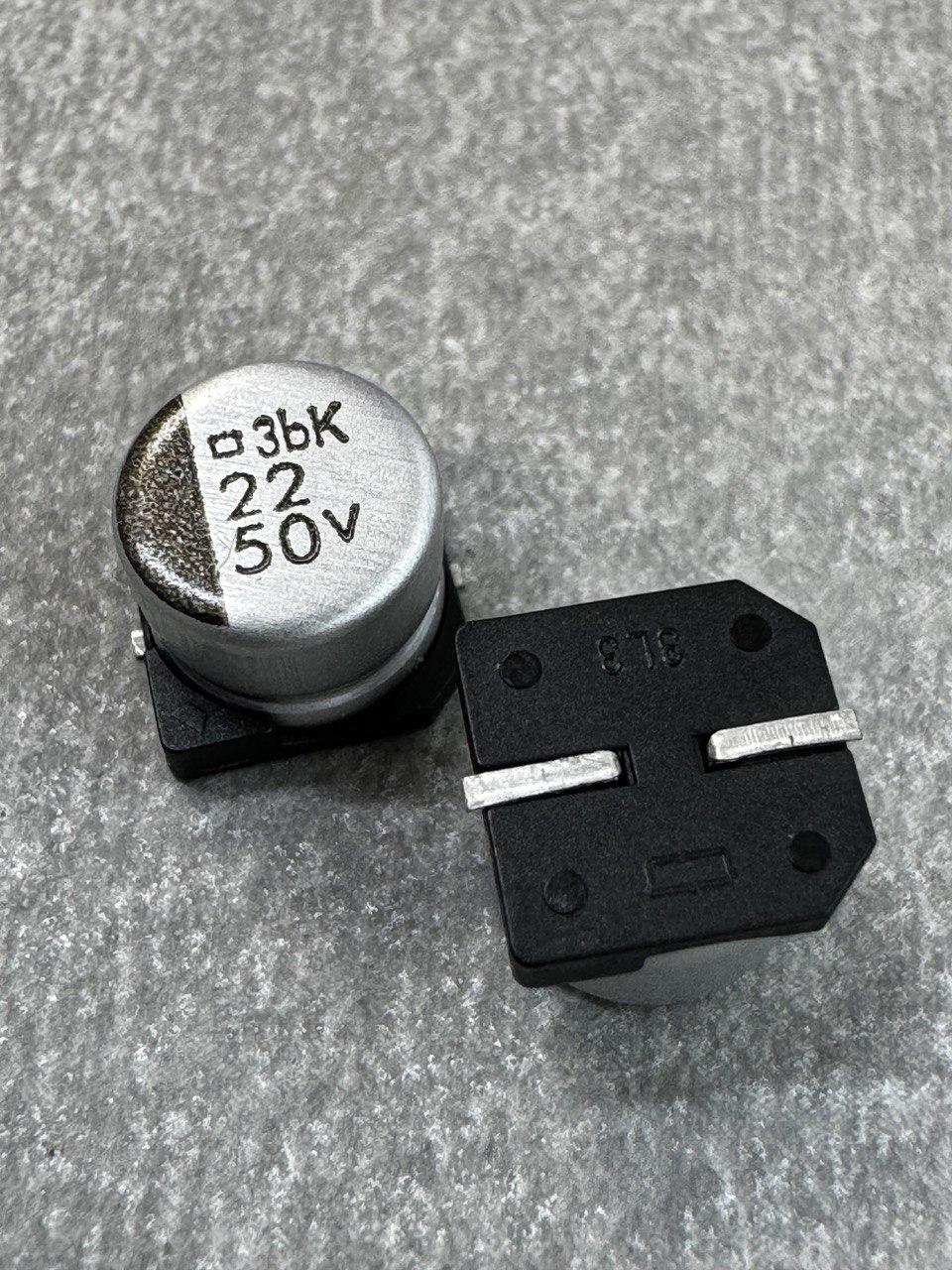 Конденсатор електролітичний 22uf 50V,105C, (6x5)