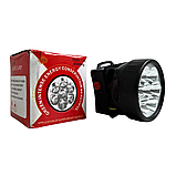 Яскравий ліхтар на голову з гумкою 1396 чорний на батарейках АА Ліхтарик налобний, фото 2