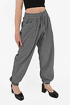 Джинси джогери жіночі літо Широкі штани денім Сірий цвіт 7XL-8XL, фото 3