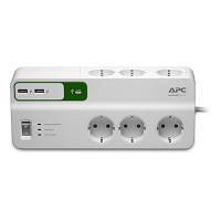 Мережевий фільтр живлення APC Essential SurgeArrest 6 outlets + 2 USB 5 V, 2.4 A port PM6U-RS DAS