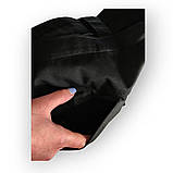 Еко-сумка шопер "Lockette" на блискавці з кишенею бавовняна 35х42х10 см. колір чорний., фото 5