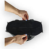 Еко-сумка шопер "Lockette" на блискавці з кишенею бавовняна 35х42х10 см. колір чорний., фото 6