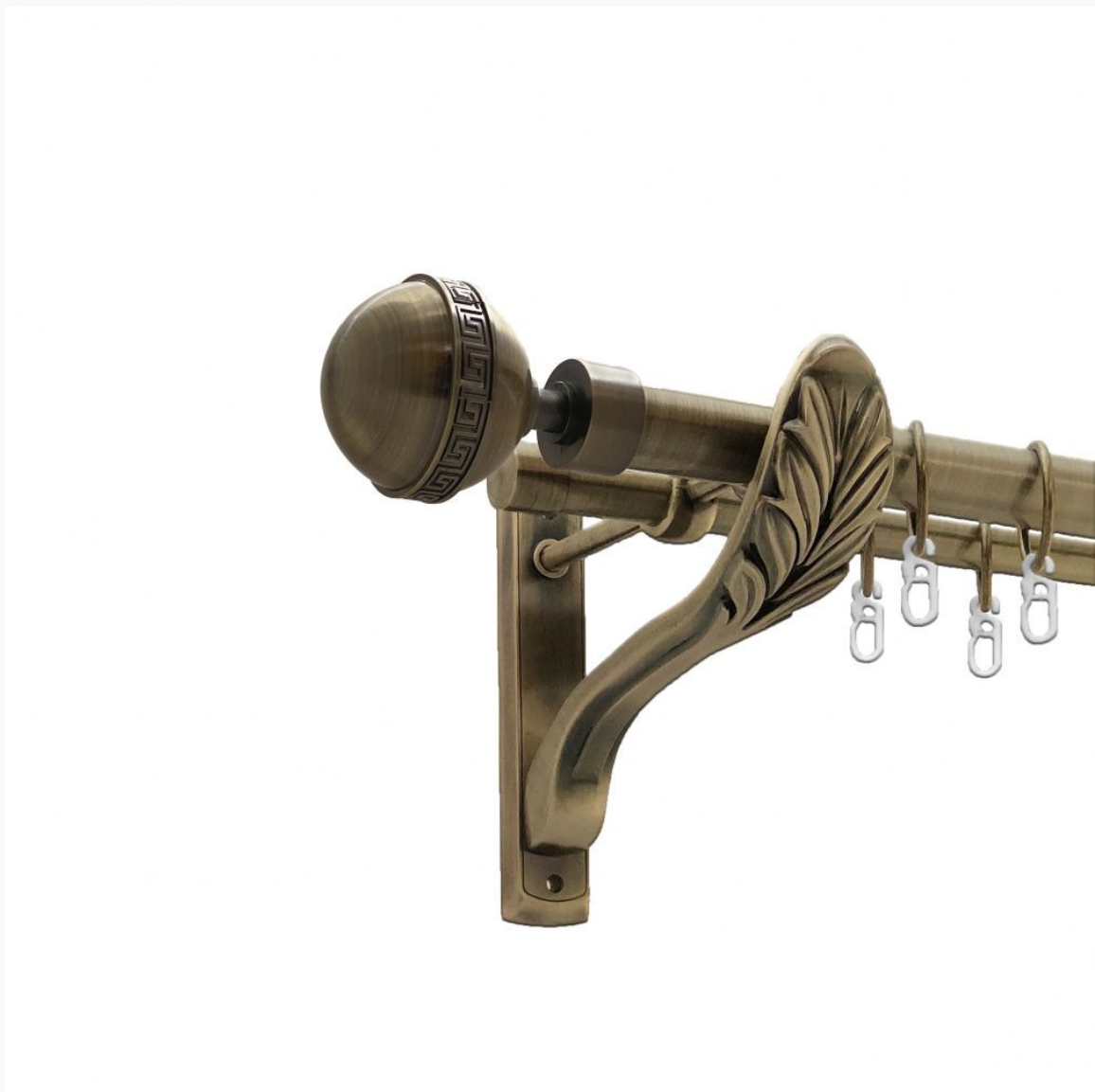 Карниз кований для штор подвійний антик ретро Таврика 25мм х 16мм діаметр гладка комплект, фото 1