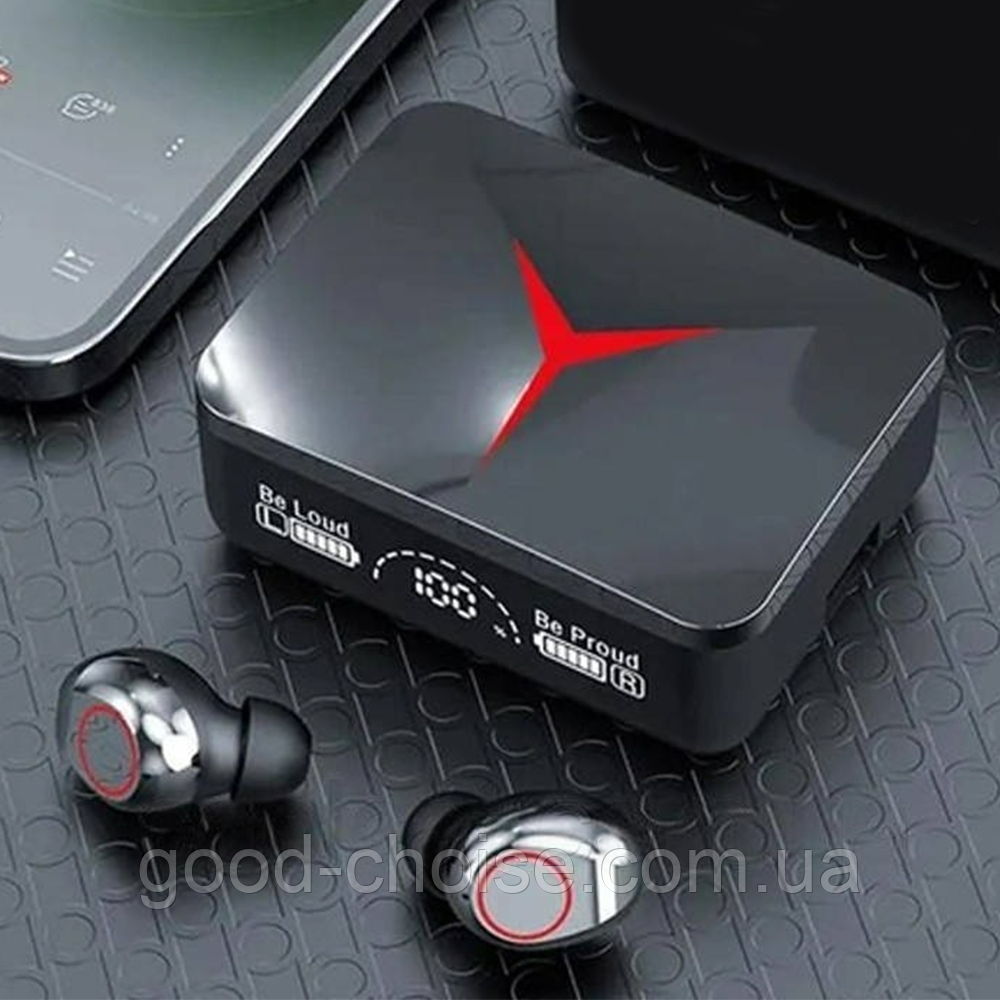 Бездротові Bluetooth навушники з мікрофоном та кейсом M90 Pro / Навушники вакуумні / Блютуз навушники