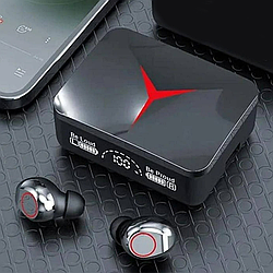 Бездротові Bluetooth навушники з мікрофоном та кейсом M90 Pro / Навушники вакуумні / Блютуз навушники
