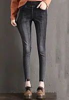 Женские джинсы - AL8432 - Серые женские джинсы скини на резинке