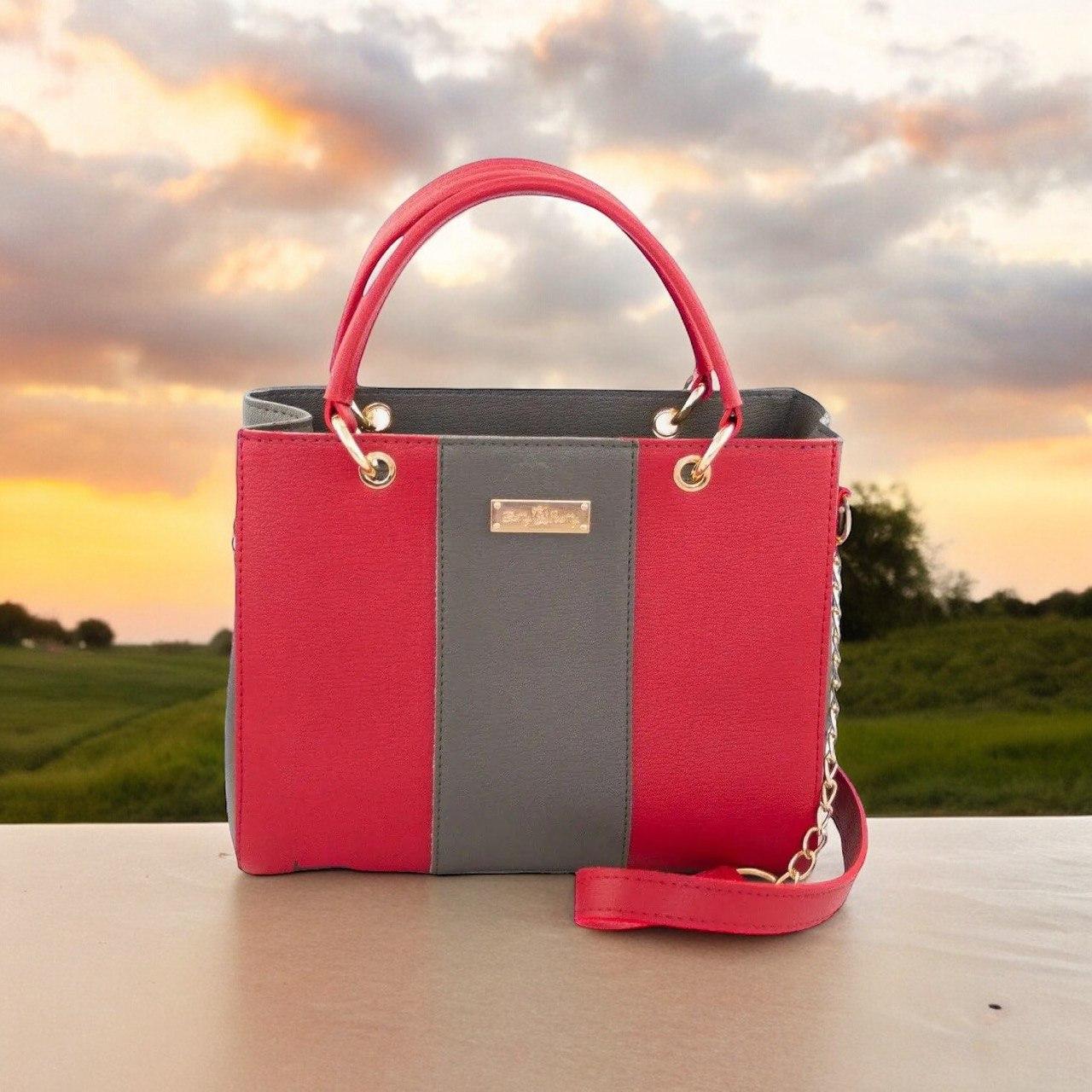 Сумка каркасна жіноча з екошкіри Betty Pretty червоно-сірий 797NZ5616303015383, фото 1