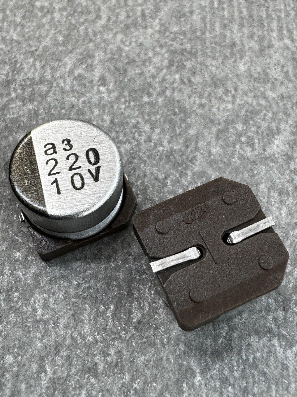 Конденсатор електролітичний 220uf 10V,105C, (8x6)