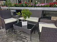 Мебель для террас со столом, диван и два кресла Garden Line SAD1408 (Наборы садовой мебели)