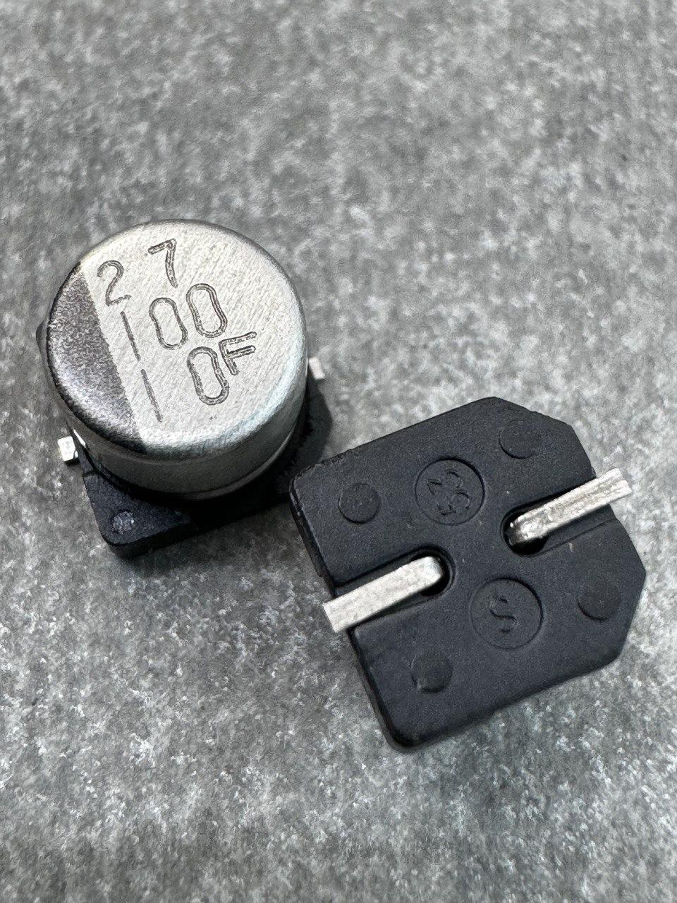 Конденсатор електролітичний 100uf 10V,105C, (6x5)