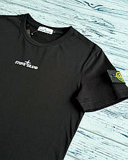Чоловіча футболка Stone Island з патчем Стон Айленд біла, фото 6