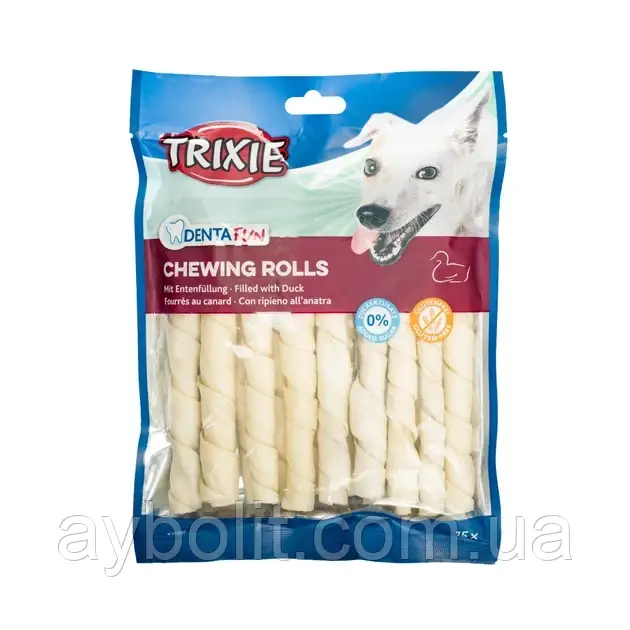 Ласощі для собак Trixie 31397 DENTAfun Паличка жувальна з качкою 15 шт 270 г (4011905313979)