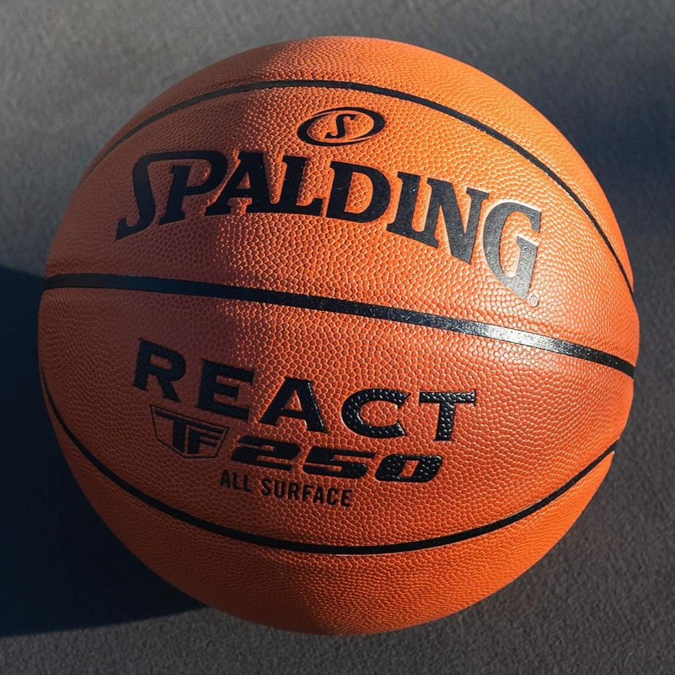 М'яч баскетбольний Spalding TF-250 React Indoor-Outdoor розмір 5, 6, 7 композитна шкіра (76801Z)