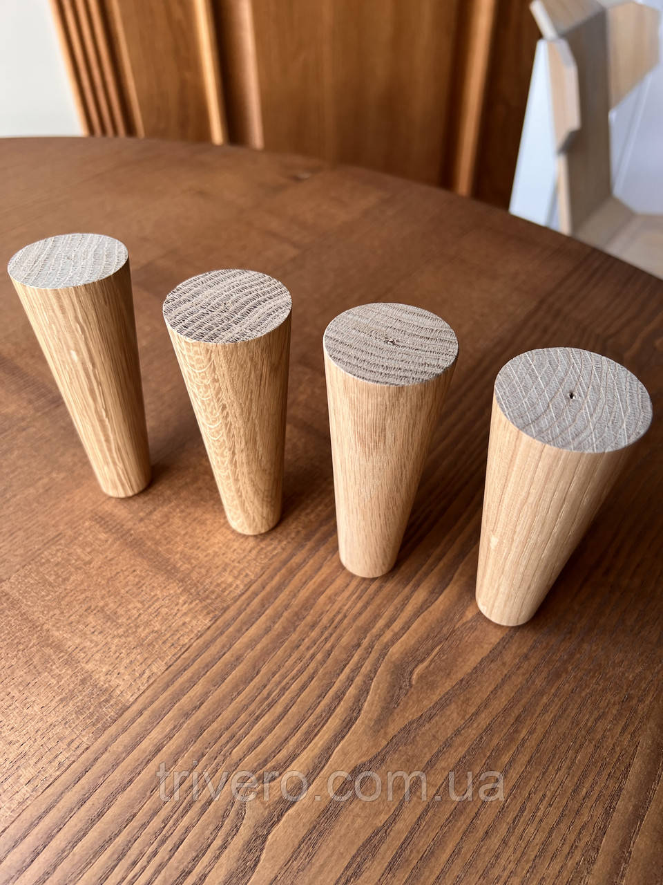 Ножки для мебели конусные, опоры деревянные H.120 D.45-25 - фото 2 - id-p2188053026