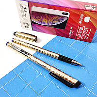 Ручка гелевая K-158 Золото, черная