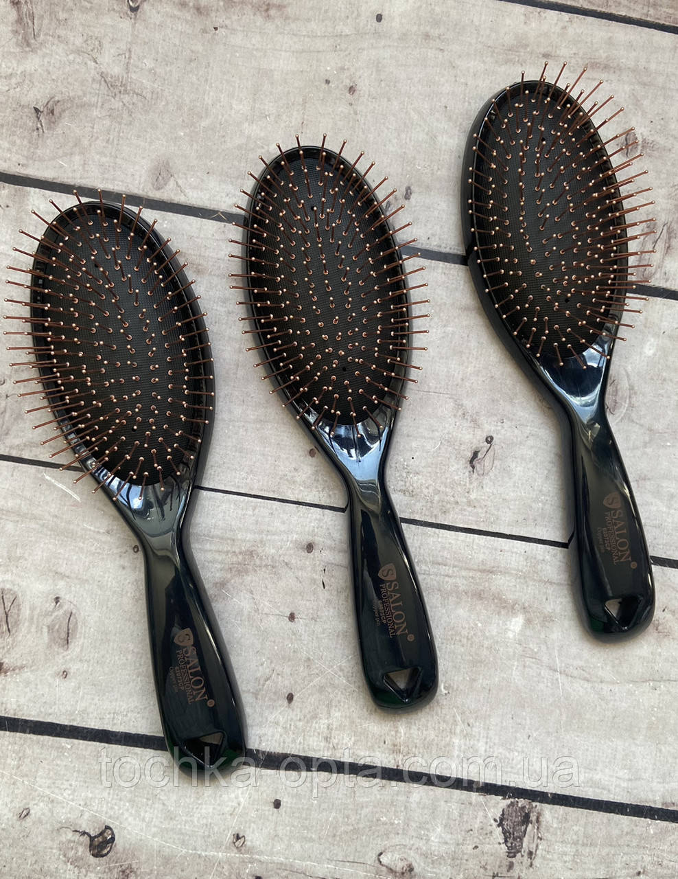 Масажна щітка для волосся SALON PROFESSIONAL з метал гвоздиків велика