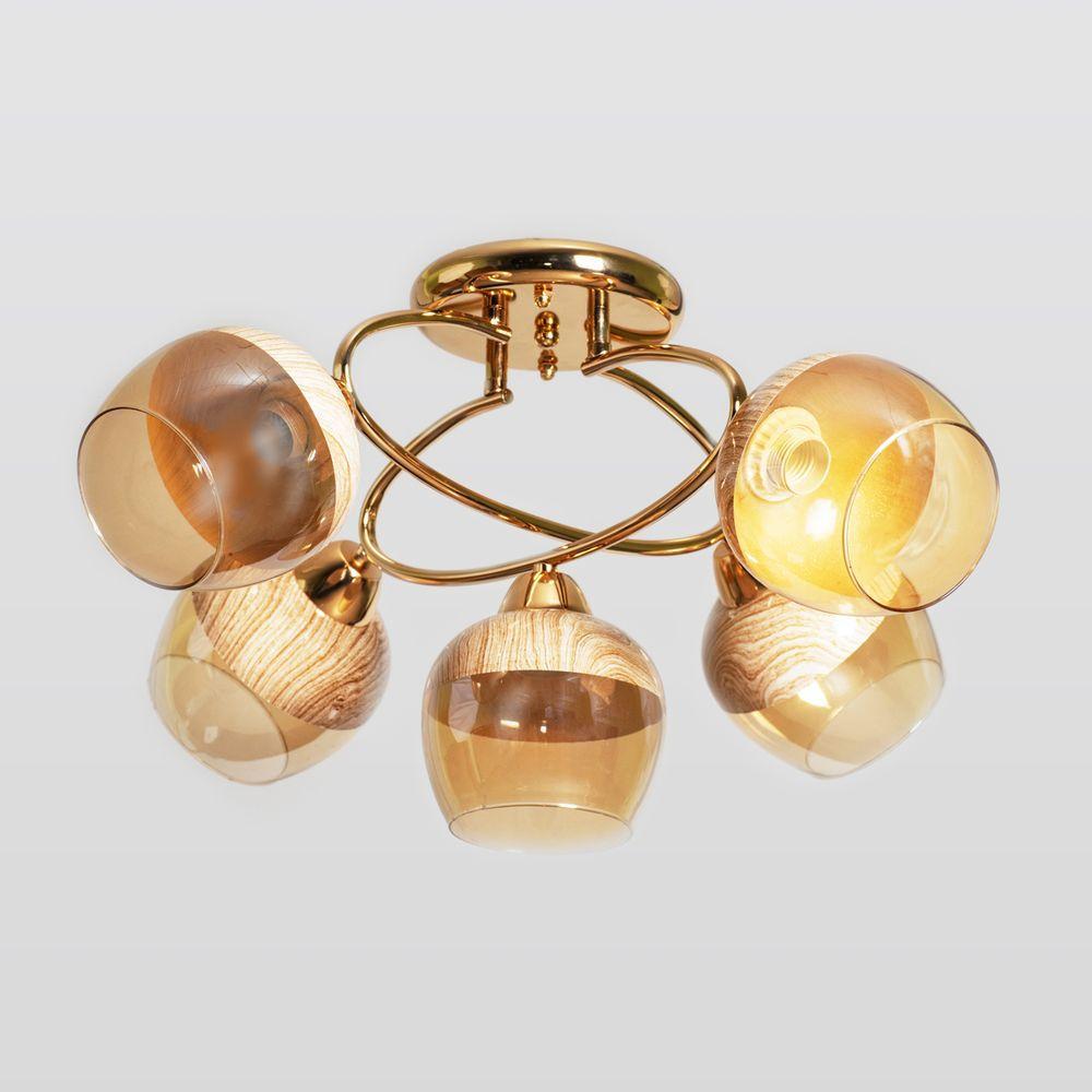 Люстра стельова на п'ять плафонів