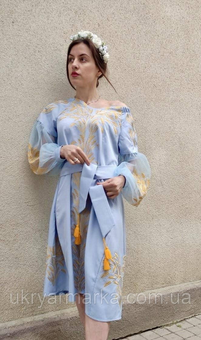 вишите плаття - прозорі рукави