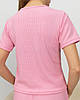 Піжама жіноча з рубчику футболка і штани Світло-рожевий, фото 7