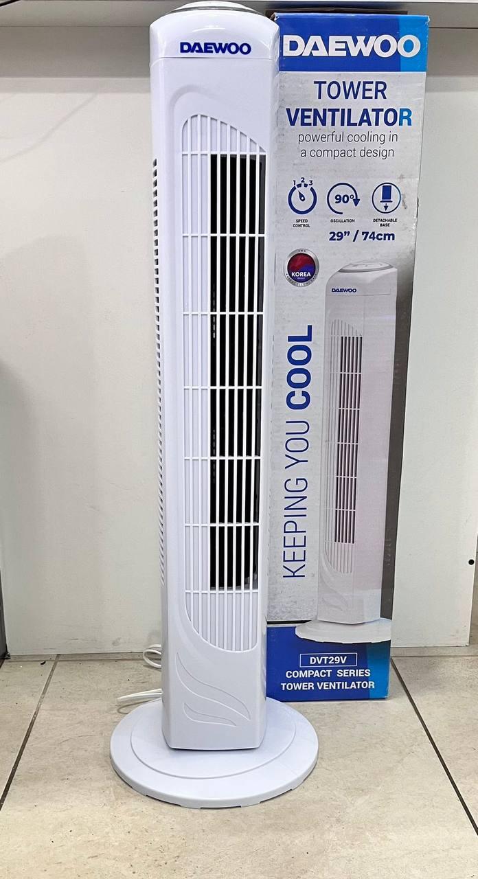 Підлоговий вентилятор Daewoo для дому та офісу DVT29V Білий, фото 1