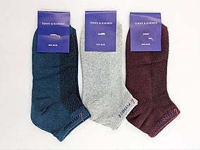 Жіночі шкарпетки стрейчеві TH асорті однотонні бавовна сітка короткі розмір 36-40 12 пар/уп асроті