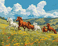 Картина по номерам Грационные лошади. Животные 40*50 см Идейка KHO 6591