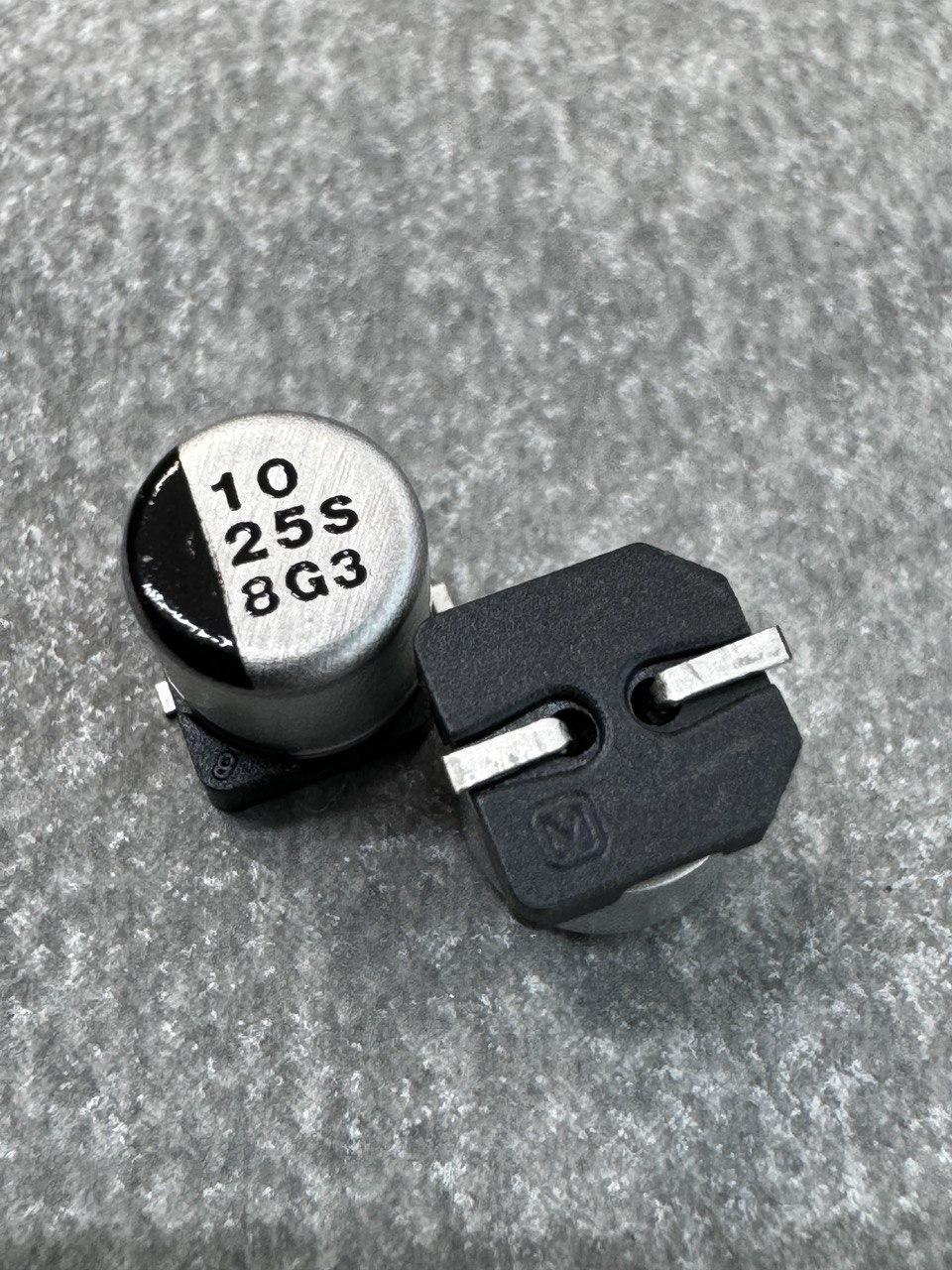 Конденсатор електролітичний 10uf 25V,105C, (5x5)