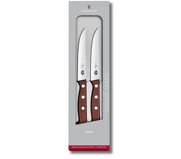 Набір ножів для стейка з дерев'яною ручкою 2 шт. лезо 12 см Victorinox 670635