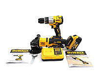 Набір 2 В 1 DeWalt (36V, 6AH) Шурупокрут (450 об./хв)+Болгарка (7000 об./хв), Комплект електричного інструменту