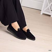 Женские замшевые черные туфли 36 р-р