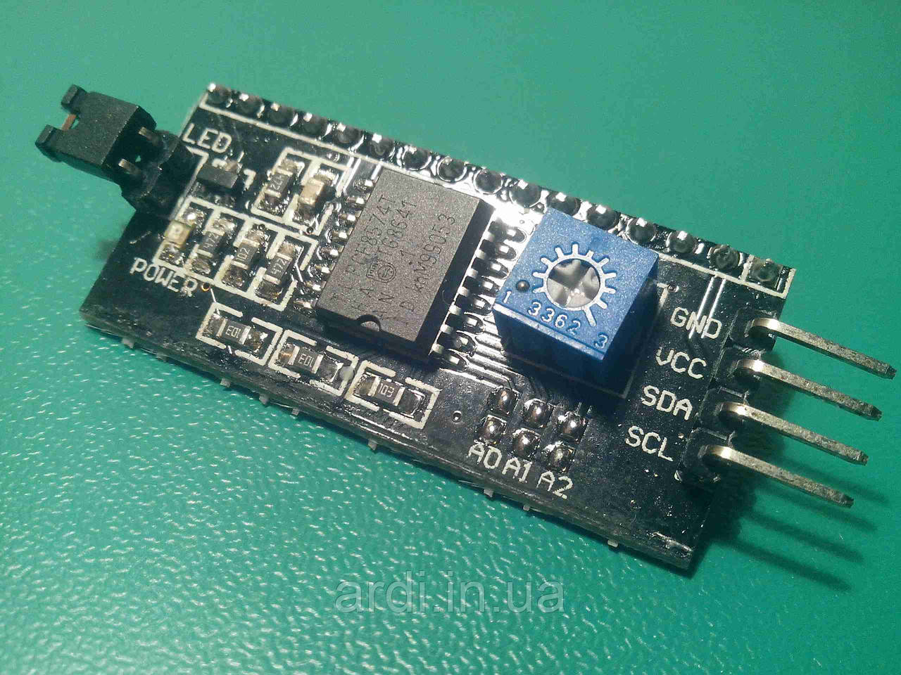 Дисплейний адаптер для LCD1602 по I2C Arduino