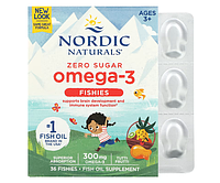 Рыбий жир для детей Nordic Naturals (Nordic Omega-3 fishies) 36 конфет с фруктовым вкусом