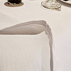 Скатертина діаметром 172см Біла на круглий стіл 122см тканина В-2075, фото 2